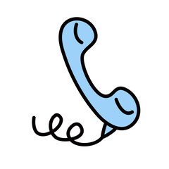 Icon Doodle Phone Cute Vector Illustration 