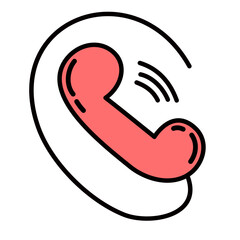 Icon Doodle Phone Cute Vector Illustration 