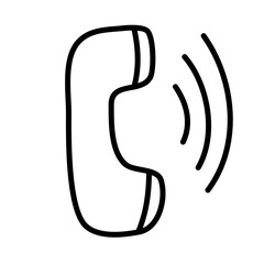 Icon Lines Doodle Phone Transparant Background  Vector Design 