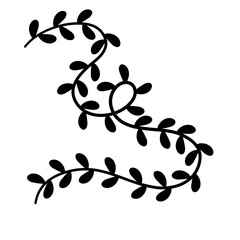 Vine art leaf vector design Illustration