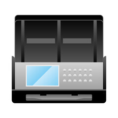 シンプルなイラスト_黒いスキャナー