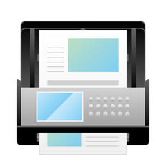 シンプルなイラスト_黒いスキャナー