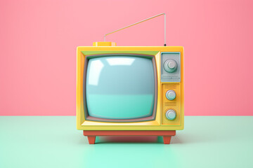 retro colorful tv set