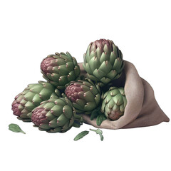 Fototapeta premium Artichoke Alchemy: GENERATIVE AI