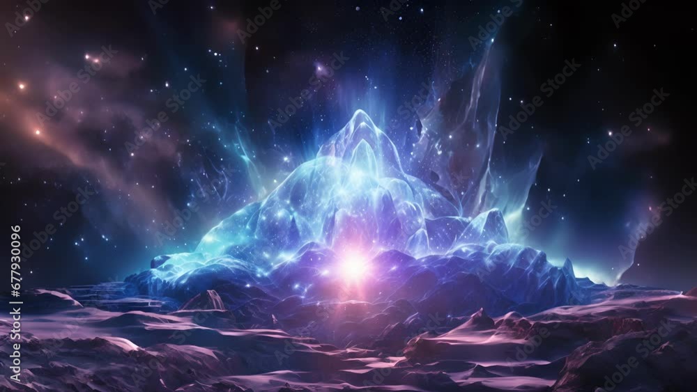 Poster mysterious glowing particles float in the air creating a spellbinding atmosphere of beautiful enchan