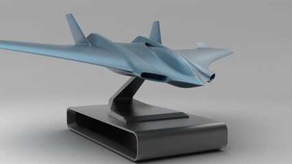 bomber airplane model, non AI images, 3D illustration