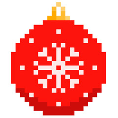 Obraz premium Pixel Christmas ball