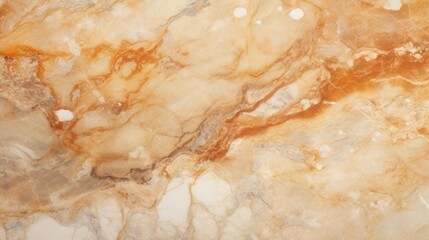Beige Marble with Orange Glass Horizontal Background. Abstract stone texture backdrop. Bright natural material Surface. AI Generated Photorealistic Illustration.