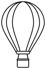 Hot air balloon icon. Coloring book page for children.