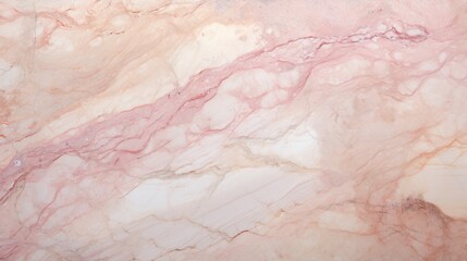 Obraz na płótnie Canvas Beige Marble with Pink Veins Horizontal Background. Abstract stone texture backdrop. Bright natural material Surface. AI Generated Photorealistic Illustration.