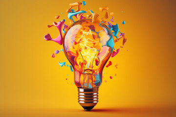 colorful light bulb
