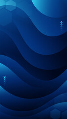 Abstract background dark blue color with wavy lines and gradients is a versatile asset suitable for various design projects such as websites, presentations, print materials, social media posts