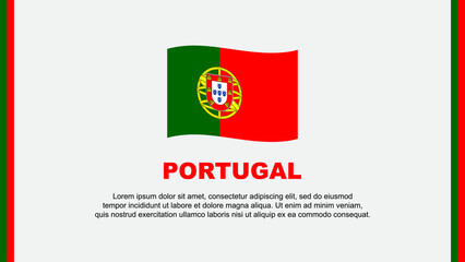 Portugal Flag Abstract Background Design Template. Portugal Independence Day Banner Social Media Vector Illustration. Portugal Cartoon