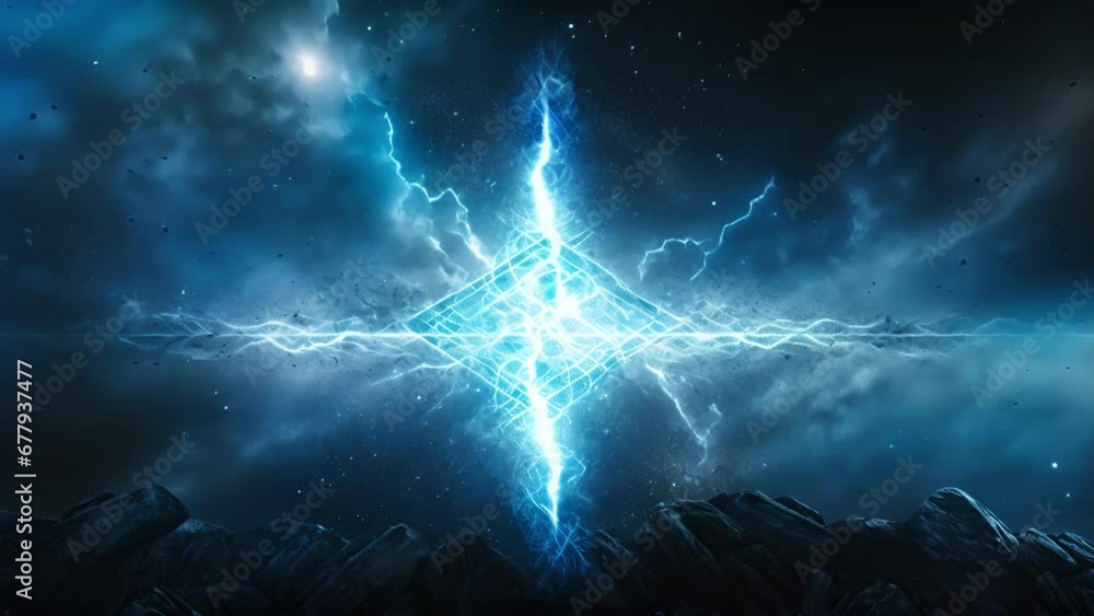 Poster an ancient rune symbol appears in the air seeming to shimmer and pulse with magical energy. when foc