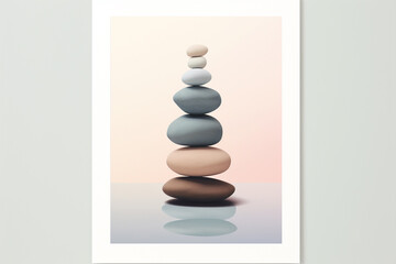 stack of stones, balance background with copy space