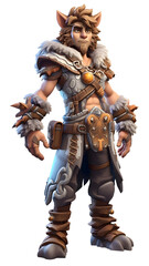 Cartoon gaming character 3D transparent background 99