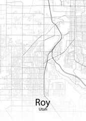 Roy Utah minimalist map