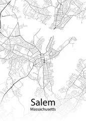 Salem Massachusetts minimalist map