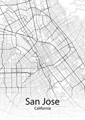 San Jose California minimalist map