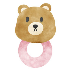 Baby bear girl isolate on white background 