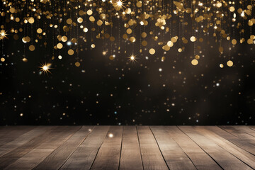 modern christmas glittering background with bokeh and star