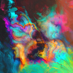 atmospheric marbled colors with smoky effect