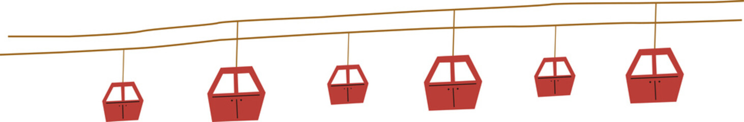 cable car in the winter