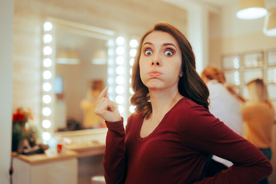 Woman Finding Salon Services Expensive and Not Affordable. Customer complaining about overpaying for beauty treatment 

