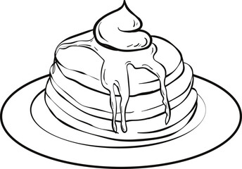 pancake handdrawn