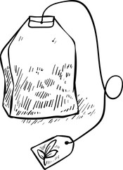 tea bag handdrawn
