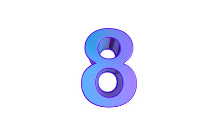3d number 8