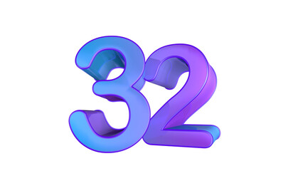3d number 32 