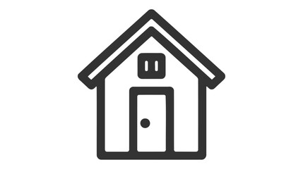 Minimal home icon - web homepage symbol - vector website sign