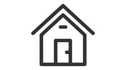 Minimal home icon - web homepage symbol - vector website sign