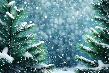 christmas background with branches