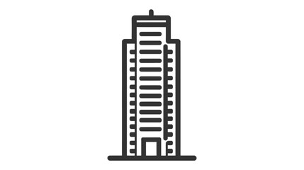 Skyscraper icon on white background