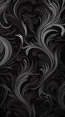 vertical, high, narrow, background black pattern curves lines abstract background movement floral