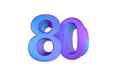 3d number 80 