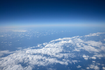 Fototapeta na wymiar Clouds taken from an airplane.