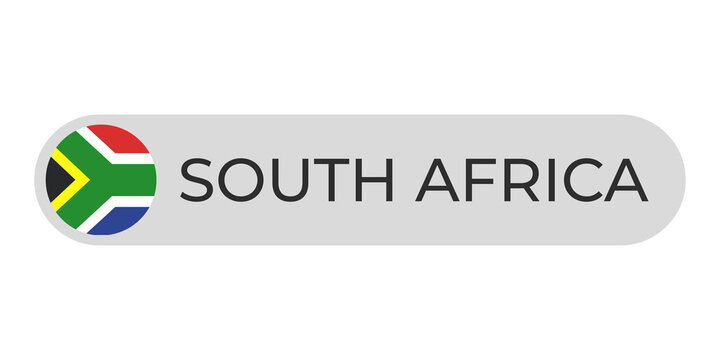 South Africa flag with text transparent background file format png, South Africa text lettering template illustration for tittle design, wales circle flag element 
