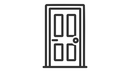 Door Icon in trendy flat style isolated on grey background. Open door symbol for your web site design, logo, app, UI.