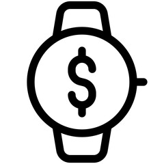 smartwatch money icon