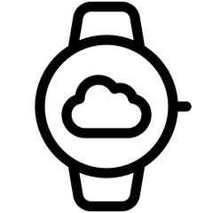 smartwatch cloud icon