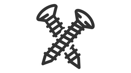 Screw icon isolated on white background