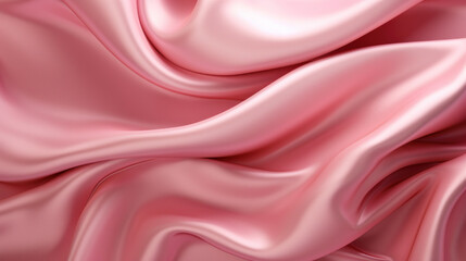 Obraz premium Pink silk texture. Soft waves.