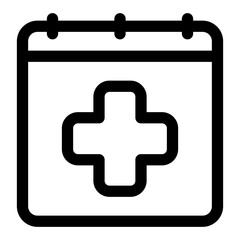 Obraz premium medical calendar icon