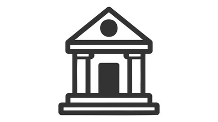 Bank Icon isolated on white background