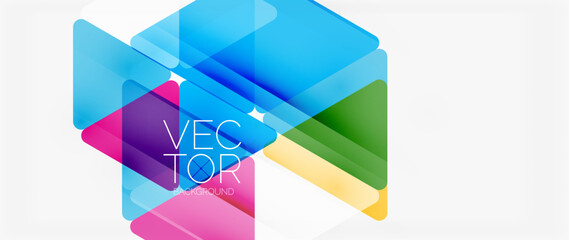 Abstract background. Color transparent triangles in mosaic style with shadow lines. Design for website headers, social media posts, digital art displays, presentations, branding elements, wallpapers