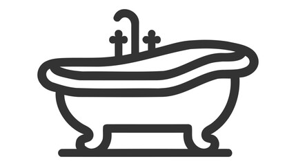 Bathtub icon isolated on white background