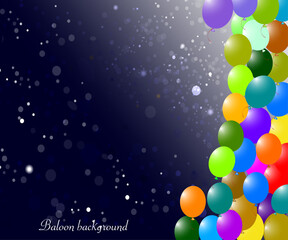 Seamless balloon background, rainbow coloured collection of balloons, Seamless Background ⁬With Colorful Balloon, Beautiful bright 3D greeting background, panoramic banner.